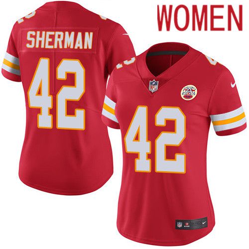 Women Kansas City Chiefs #42 Anthony Sherman Nike Red Vapor Limited NFL Jersey